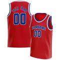 Personalized Red & Royal Solid Color Basketball Jersey