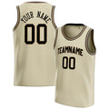 Personalized Cream & Black Solid Color Basketball Jersey
