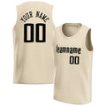 Personalized Cream & Black Solid Color Basketball Jersey