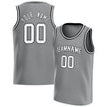 Personalized Gray & White Solid Color Basketball Jersey