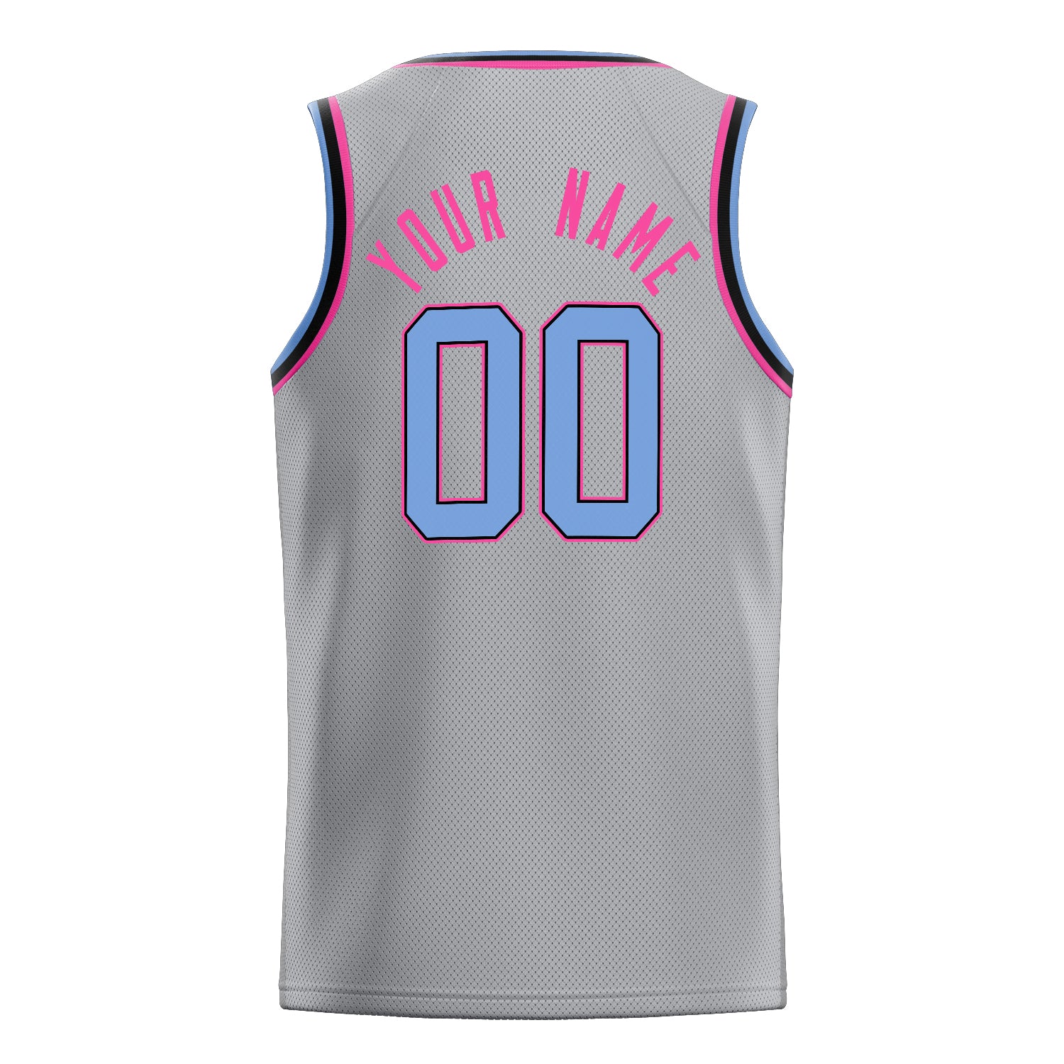 Personalized Gray & Purple Solid Color Basketball Jersey