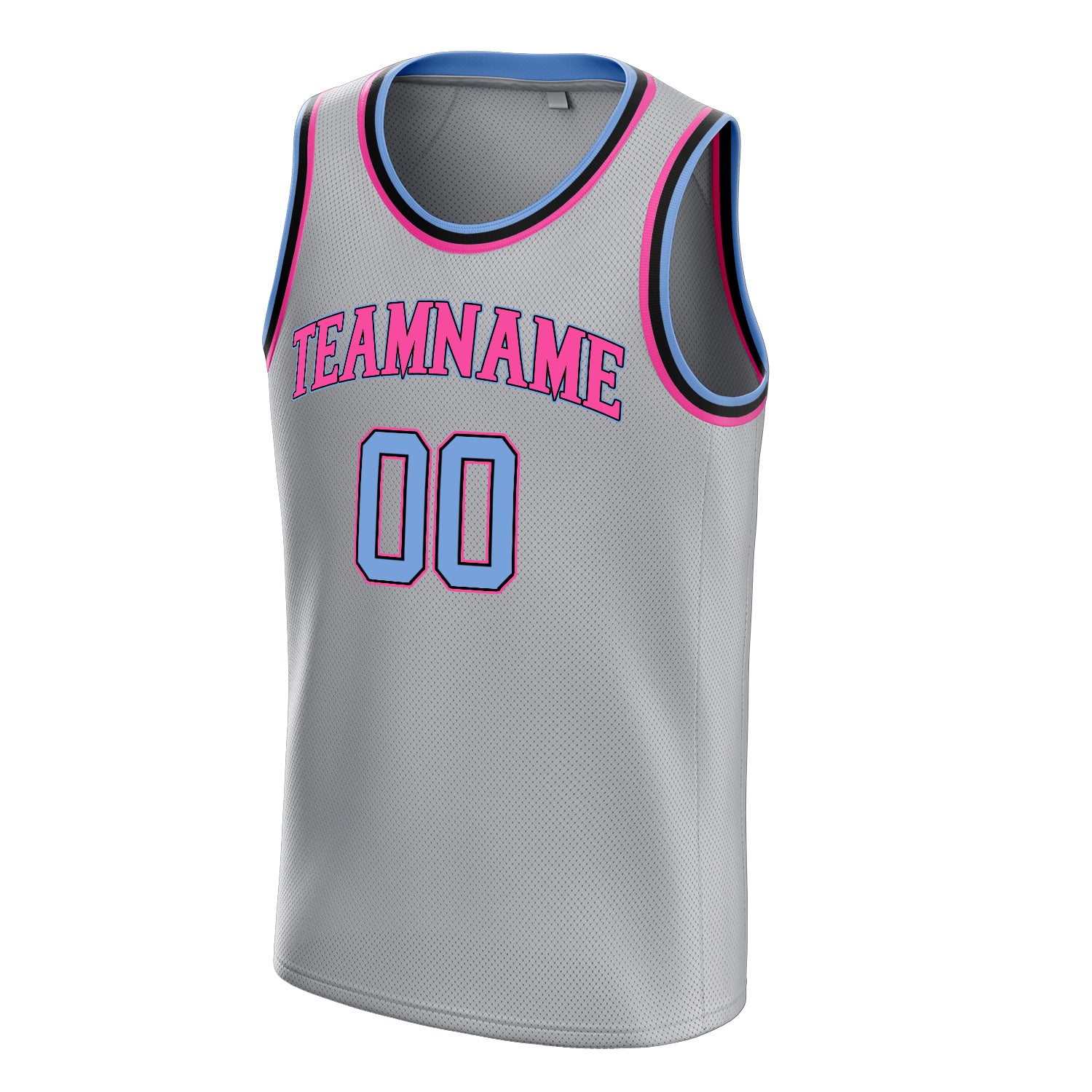 Personalized Gray & Purple Solid Color Basketball Jersey