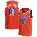 Personalized Orange & Royal Solid Color Basketball Jersey