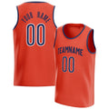 Personalized Orange & Navy Solid Color Basketball Jersey