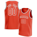 Personalized Orange & White Solid Color Basketball Jersey