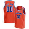 Personalized Orange & Royal Solid Color Basketball Jersey