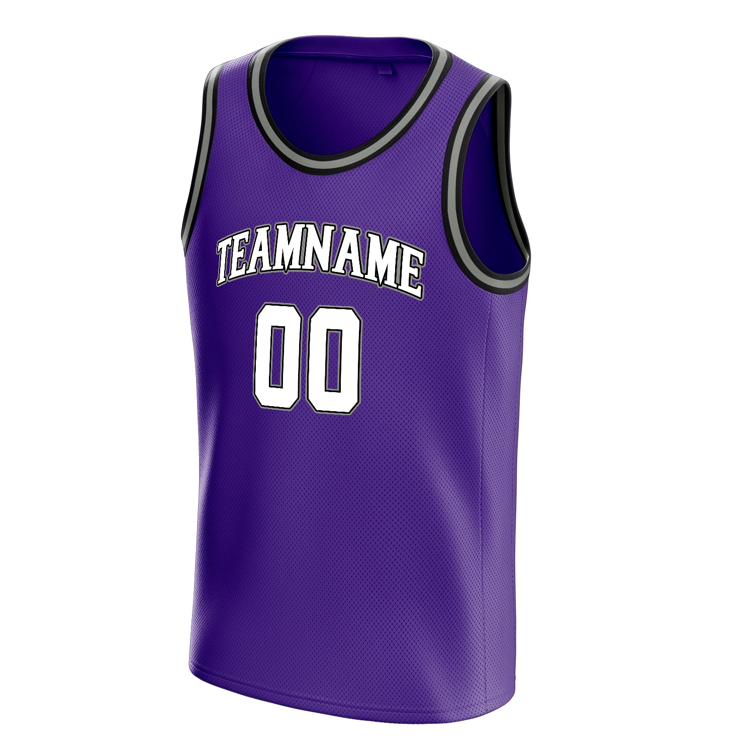 Personalized Purple & White Pinstripe Basketball Jersey