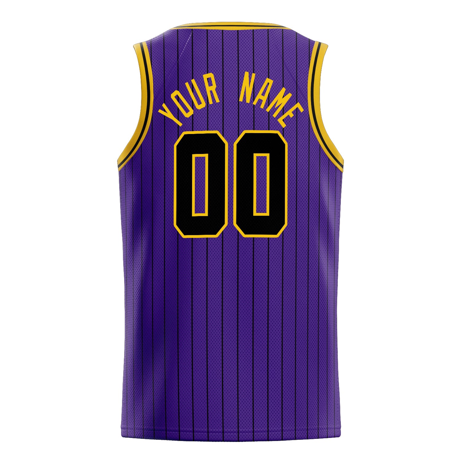 Personalized Purple & Black Pinstripe Basketball Jersey