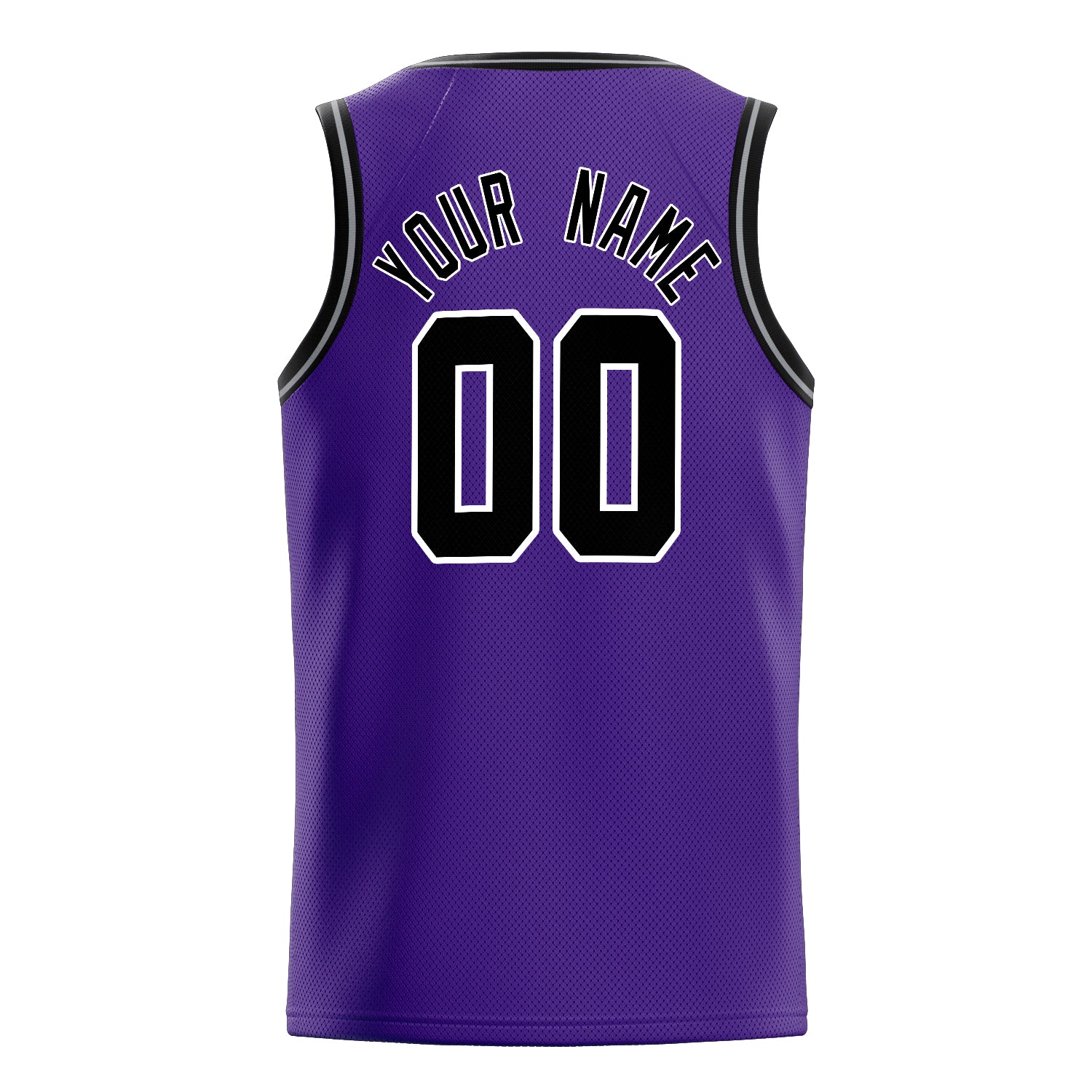 Personalized Purple & Black White Pinstripe Basketball Jersey