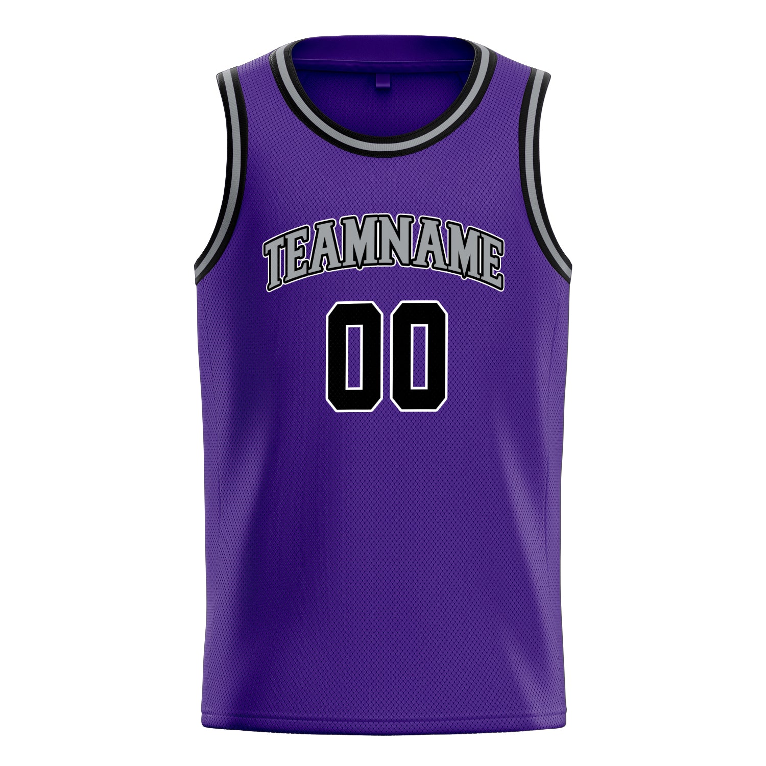 Personalized Purple & Black White Pinstripe Basketball Jersey