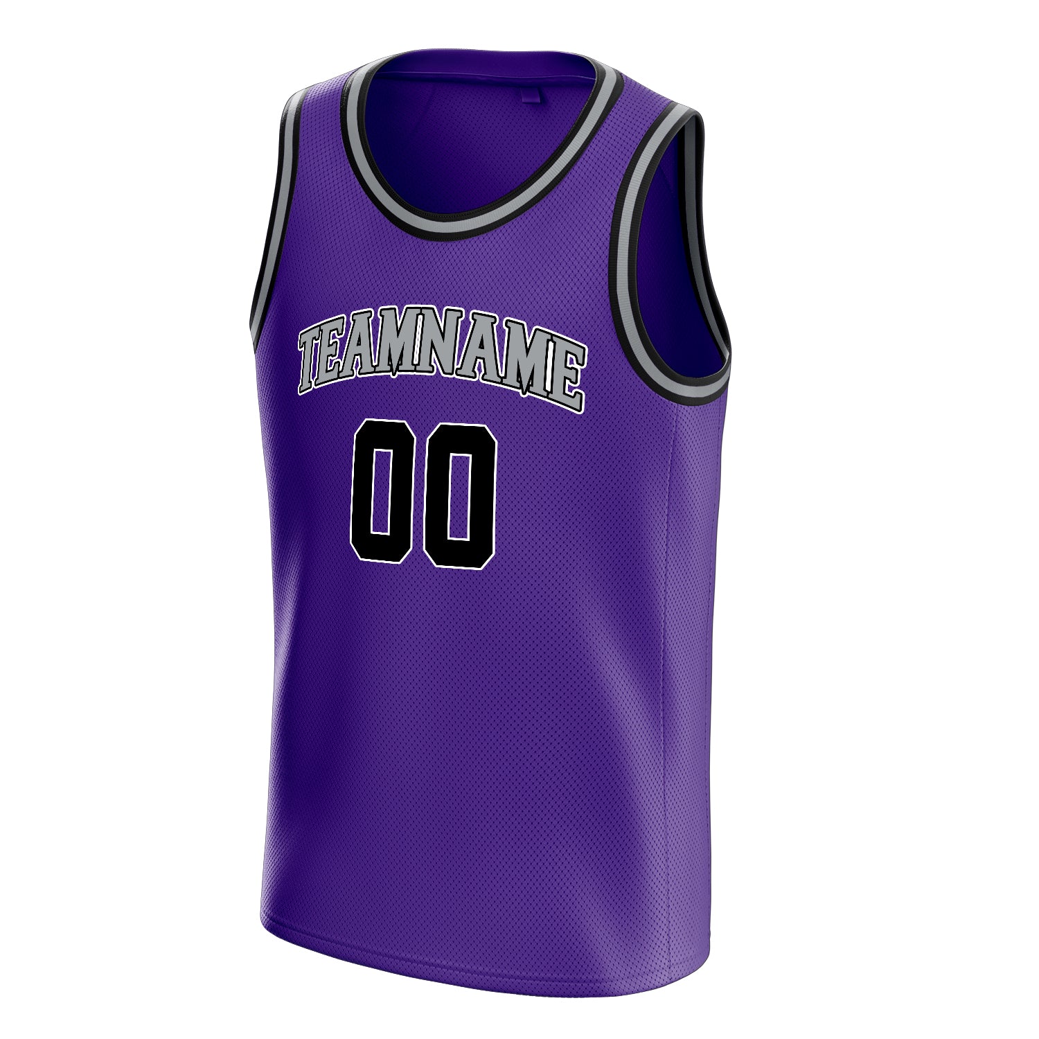 Personalized Purple & Black White Pinstripe Basketball Jersey