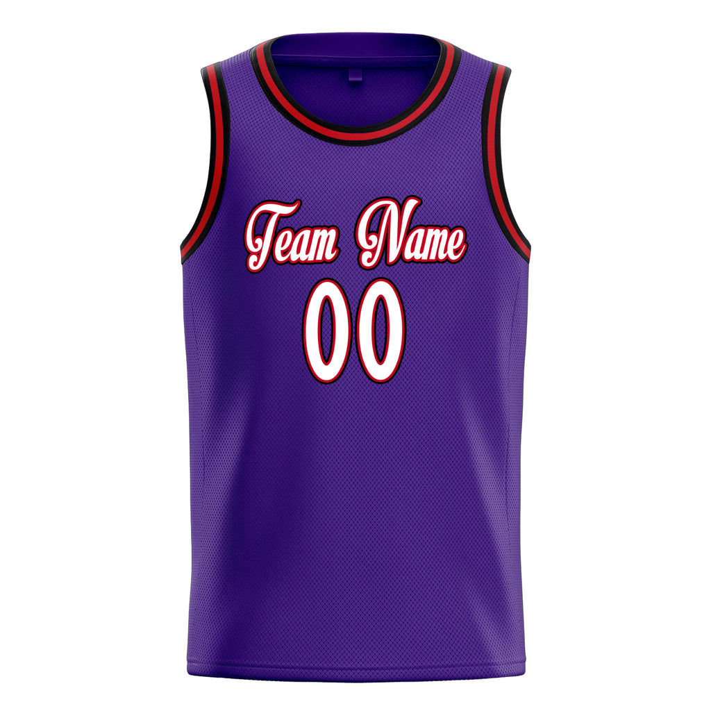 Personalized Purple & White Pinstripe Basketball Jersey