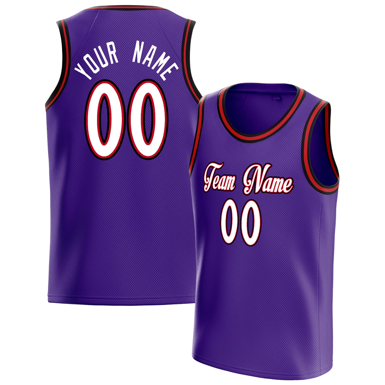 Personalized Purple & White Pinstripe Basketball Jersey