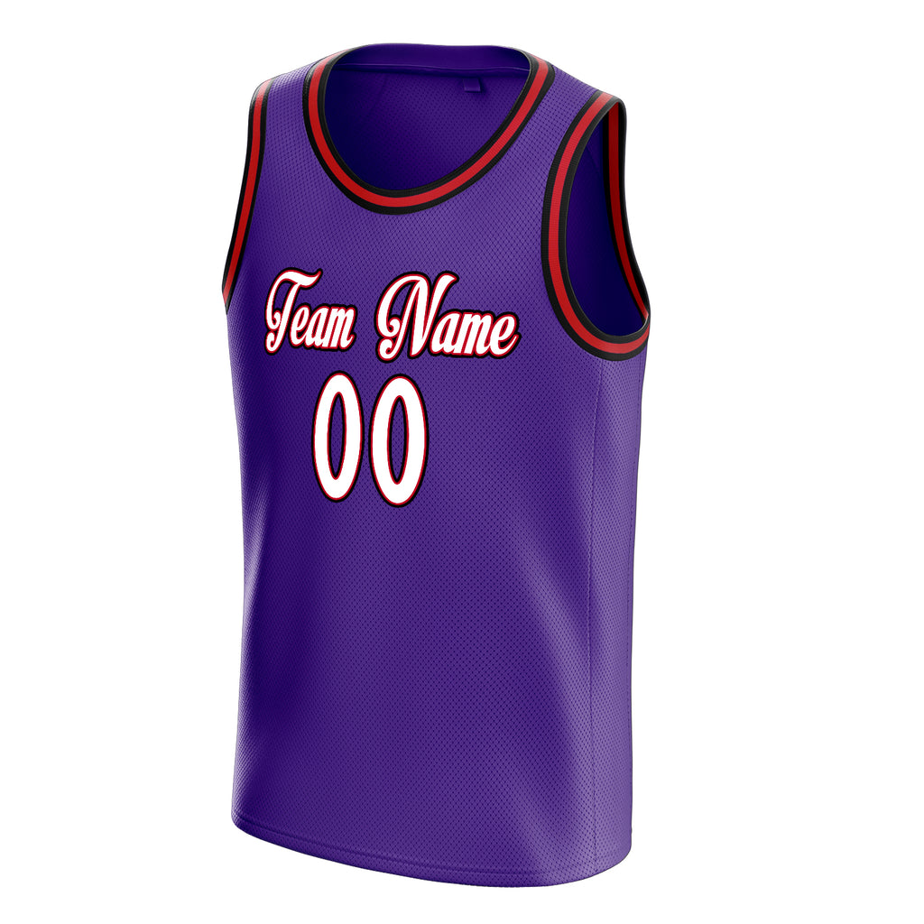 Personalized Purple & White Pinstripe Basketball Jersey