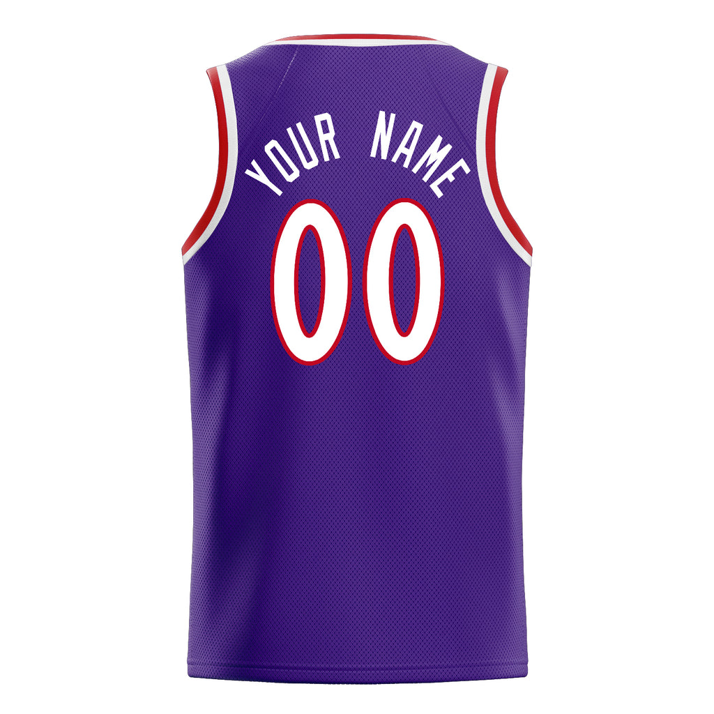 Personalized Purple & White Pinstripe Basketball Jersey