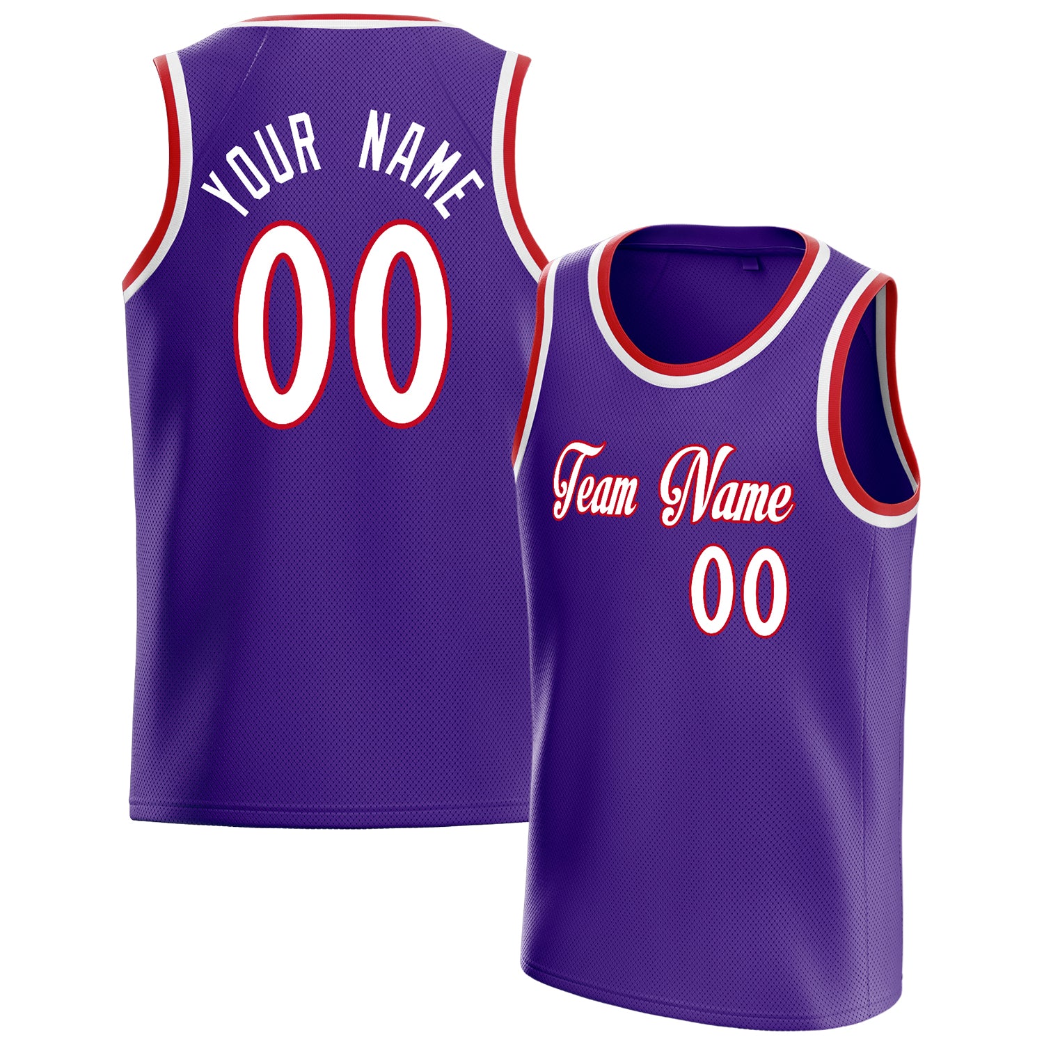 Personalized Purple & White Pinstripe Basketball Jersey