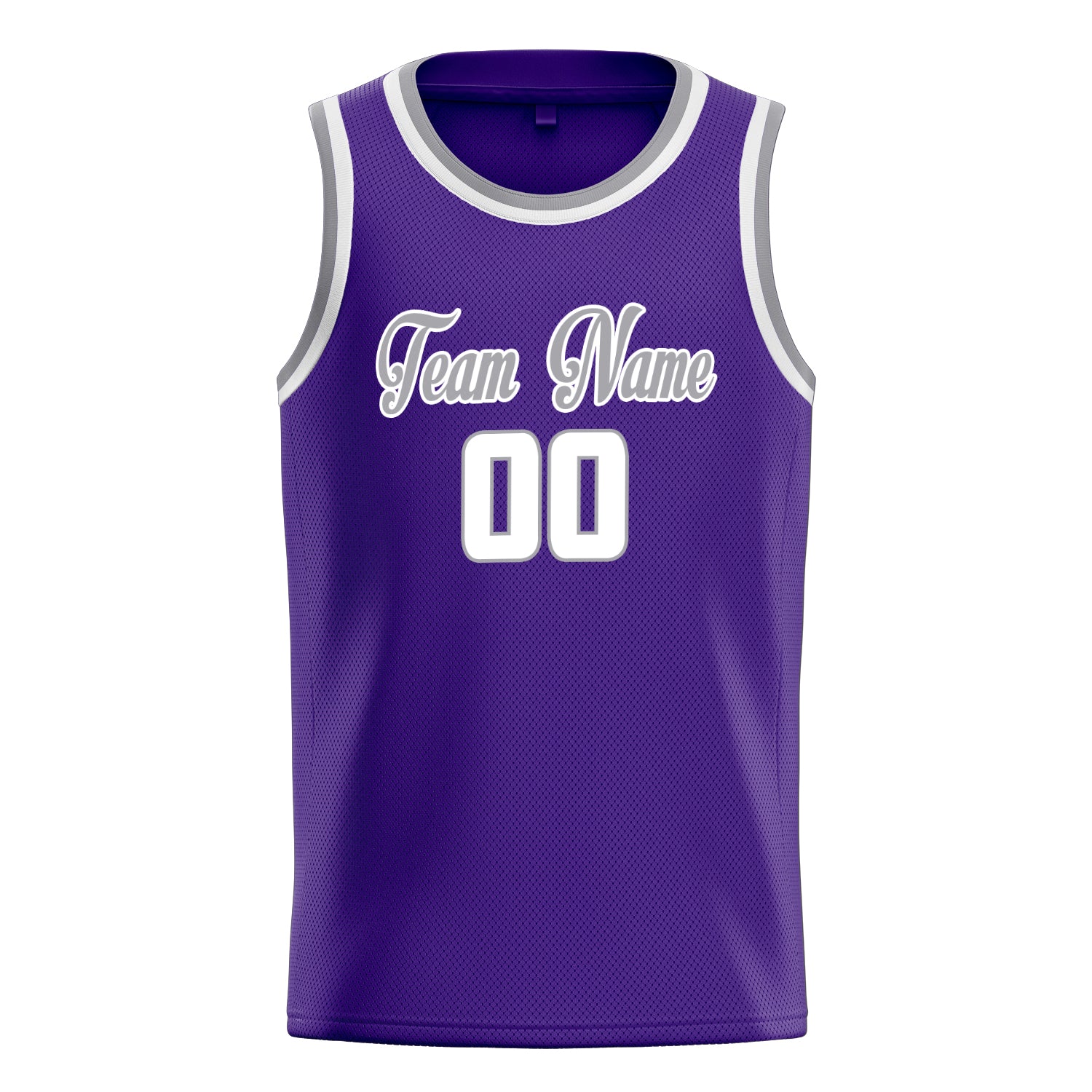 Personalized Purple & White Pinstripe Basketball Jersey