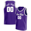 Personalized Purple & White Pinstripe Basketball Jersey