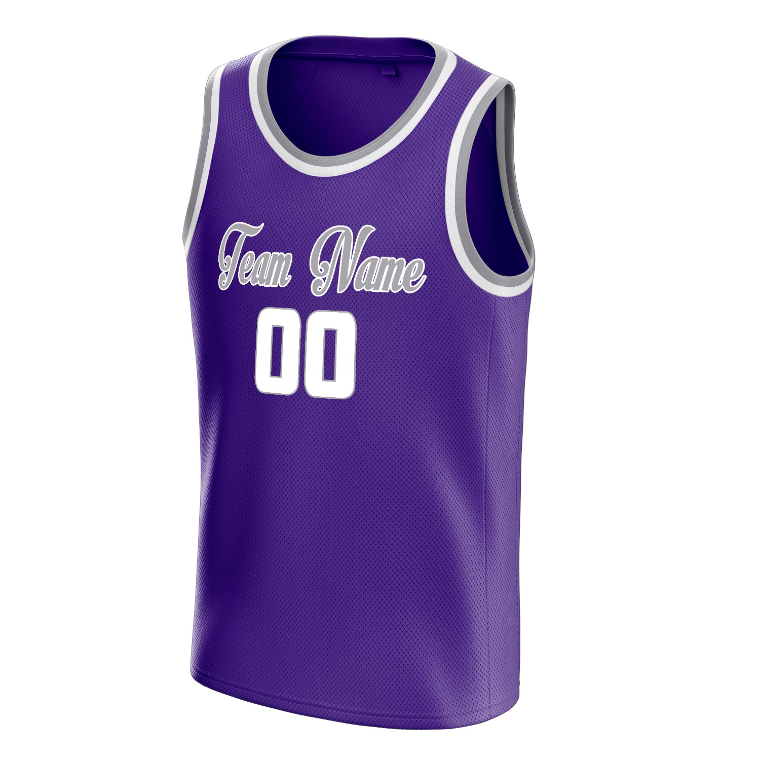 Personalized Purple & White Pinstripe Basketball Jersey