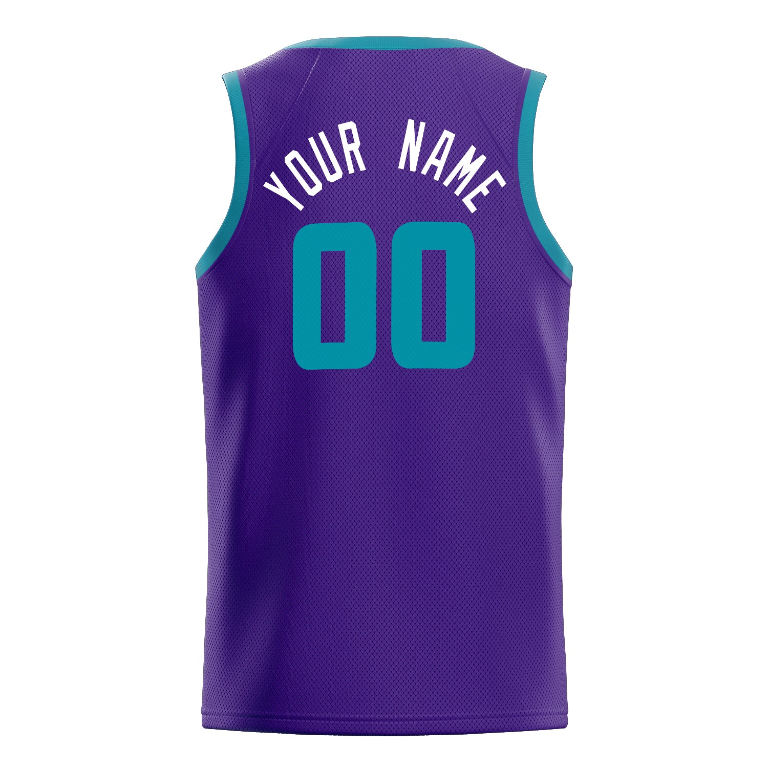 Personalized Purple & Teal White Pinstripe Basketball Jersey