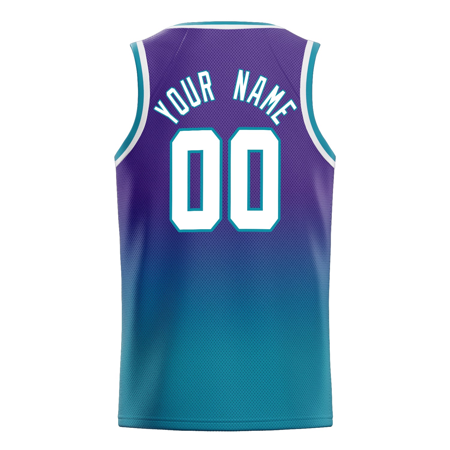 Personalized Purple & White Fade Basketball Jersey