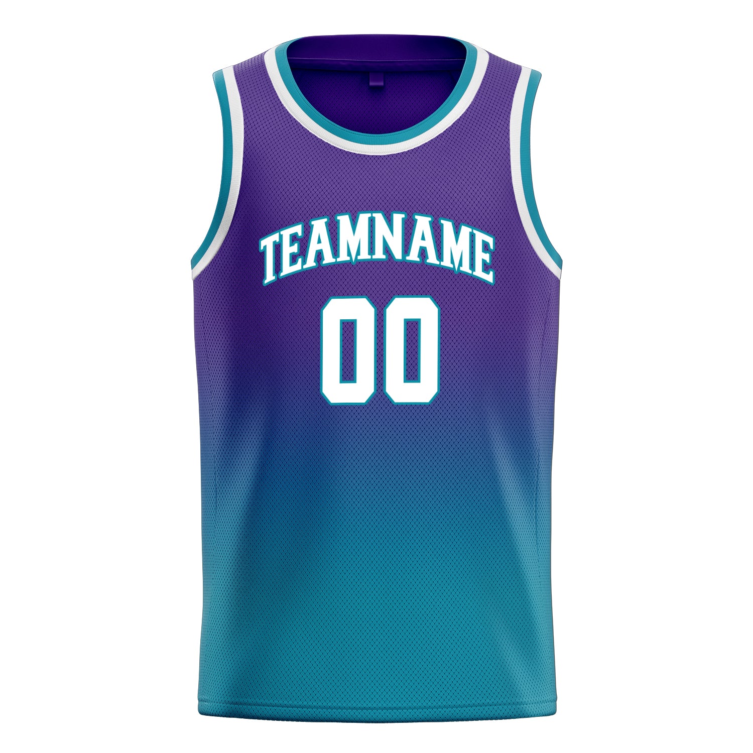 Personalized Purple & White Fade Basketball Jersey