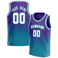 Personalized Purple & White Fade Basketball Jersey