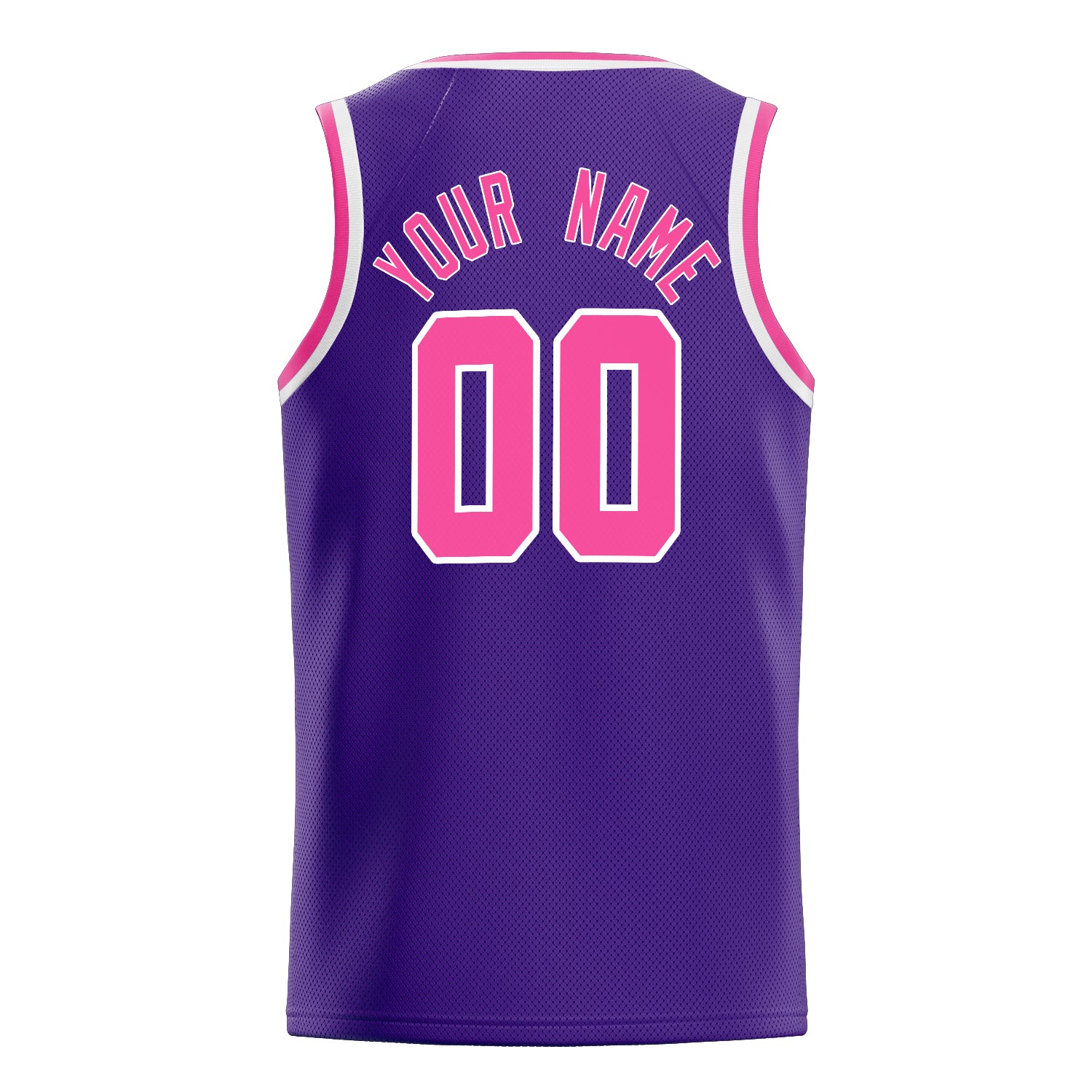 Personalized Purple & Pink White Pinstripe Basketball Jersey