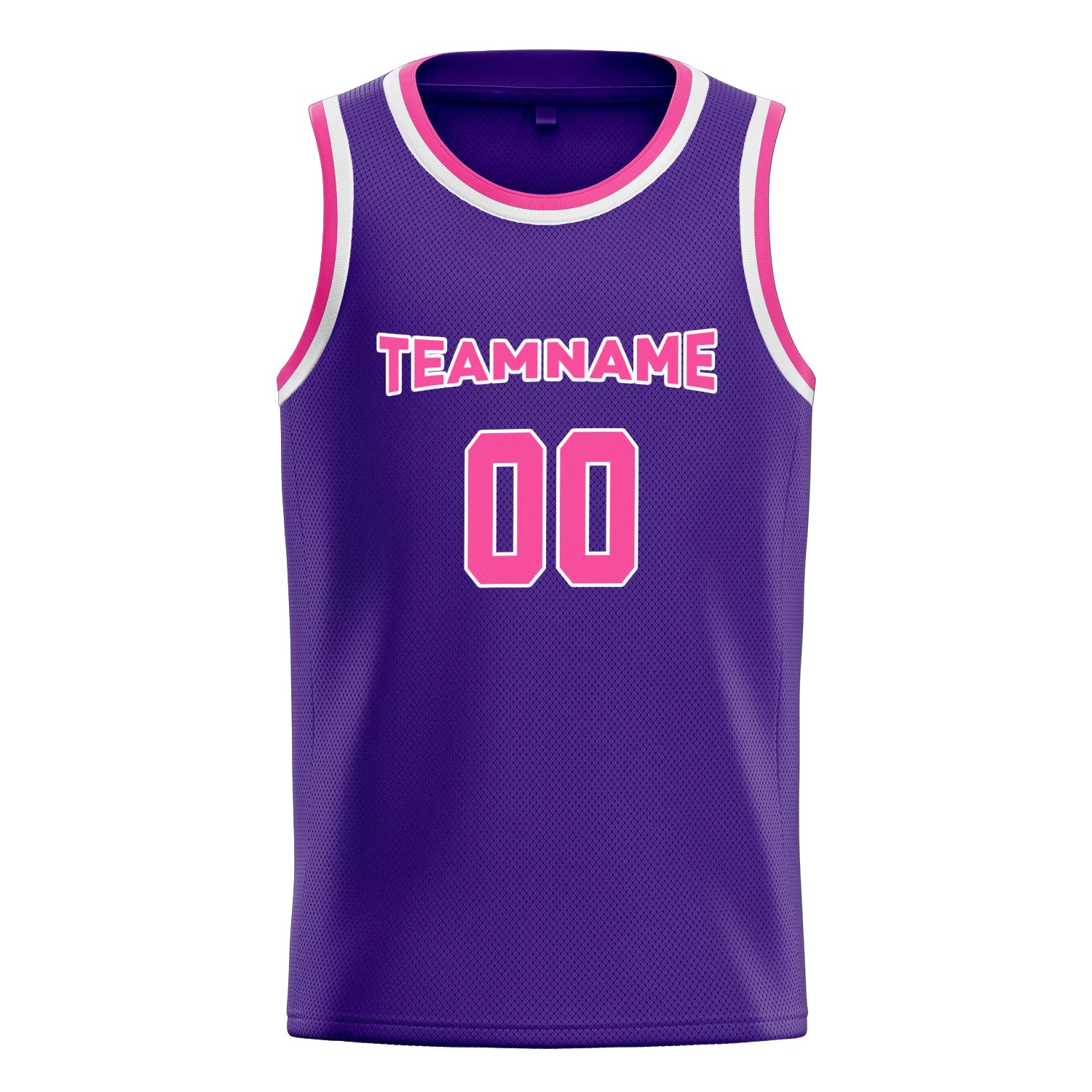 Personalized Purple & Pink White Pinstripe Basketball Jersey