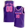 Personalized Purple & Pink White Pinstripe Basketball Jersey