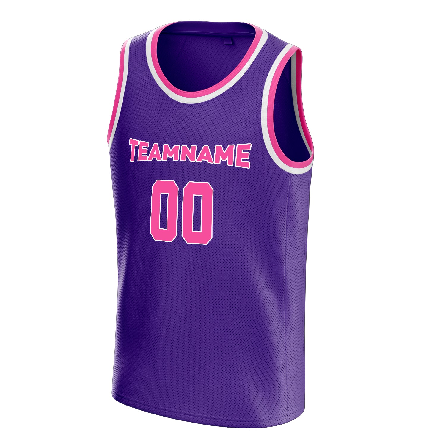 Personalized Purple & Pink White Pinstripe Basketball Jersey