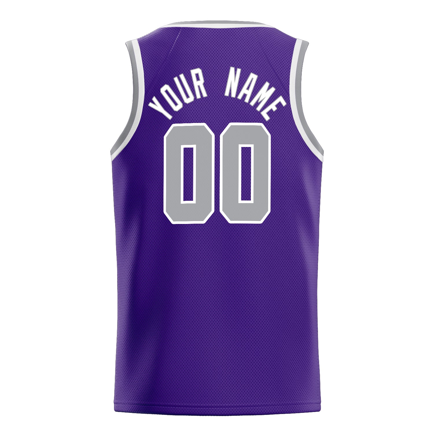 Personalized Purple & Gray White Pinstripe Basketball Jersey