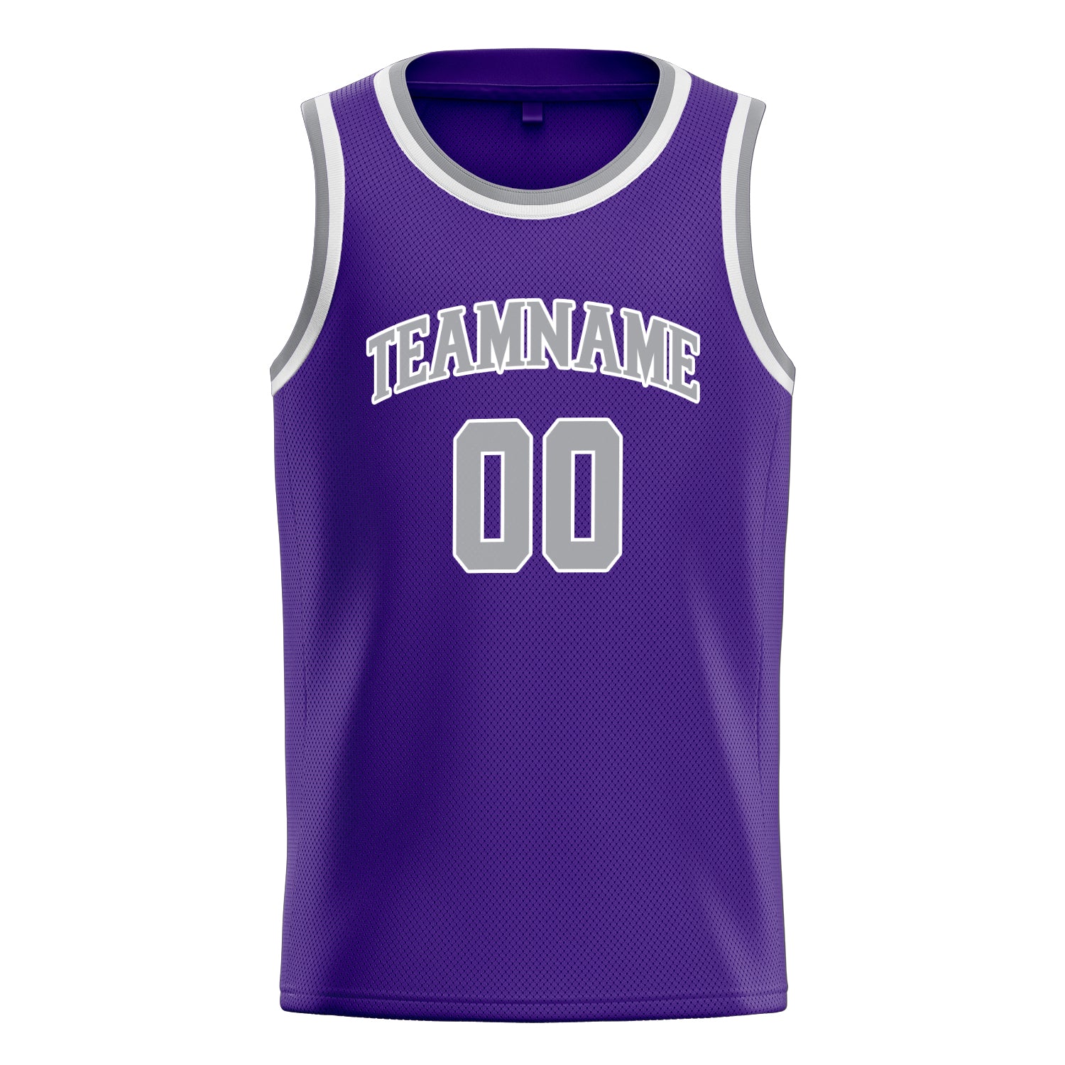 Personalized Purple & Gray White Pinstripe Basketball Jersey