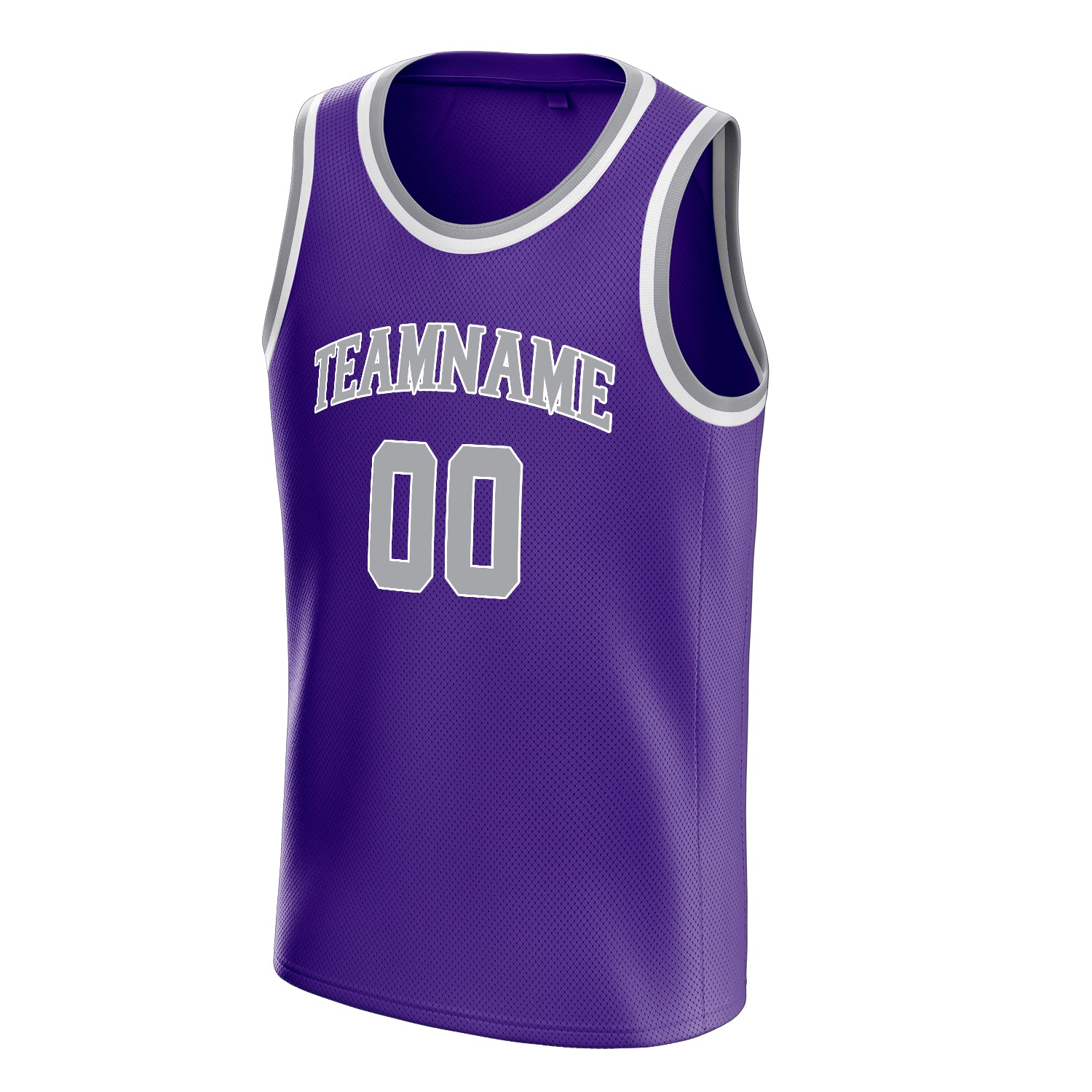 Personalized Purple & Gray White Pinstripe Basketball Jersey