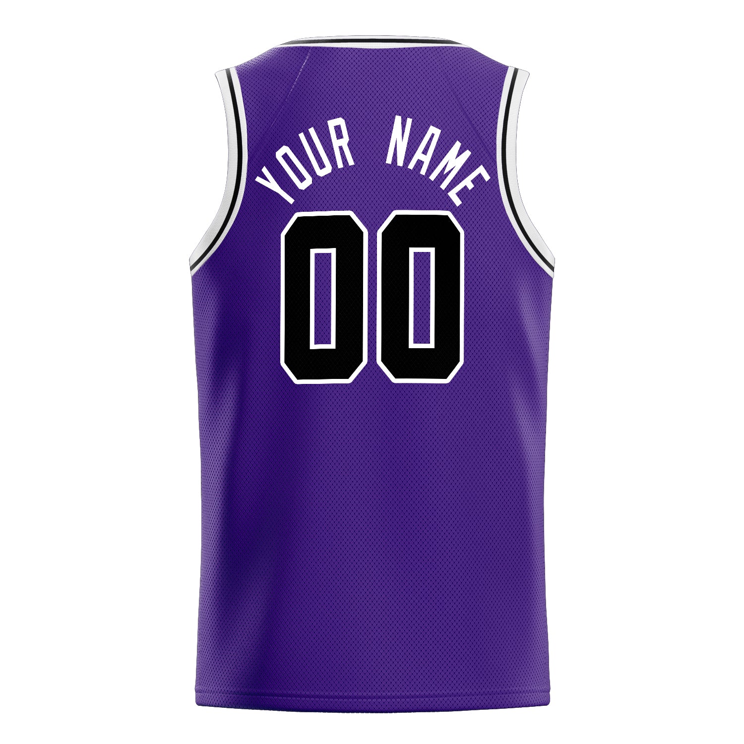 Personalized Purple & Black White Pinstripe Basketball Jersey