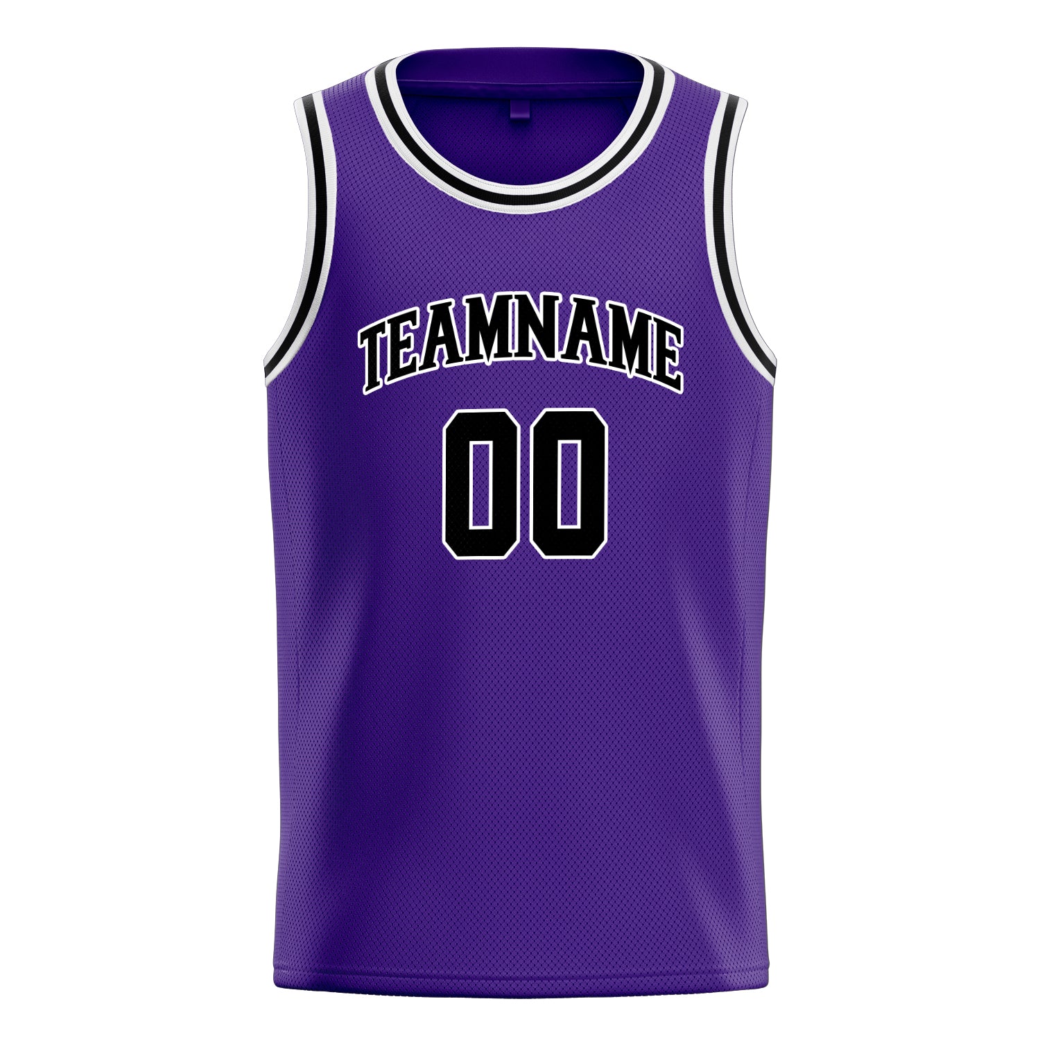 Personalized Purple & Black White Pinstripe Basketball Jersey