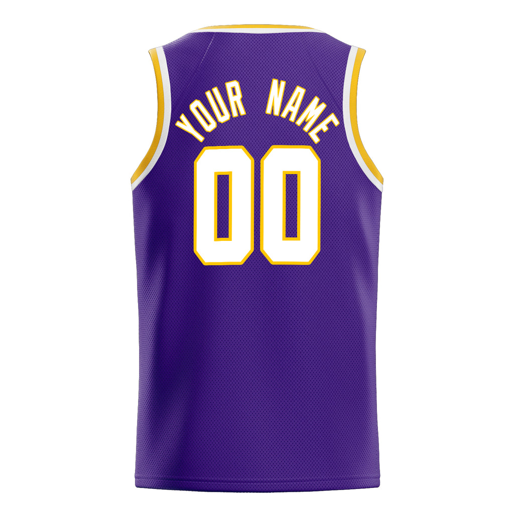 Personalized Purple & White Pinstripe Basketball Jersey