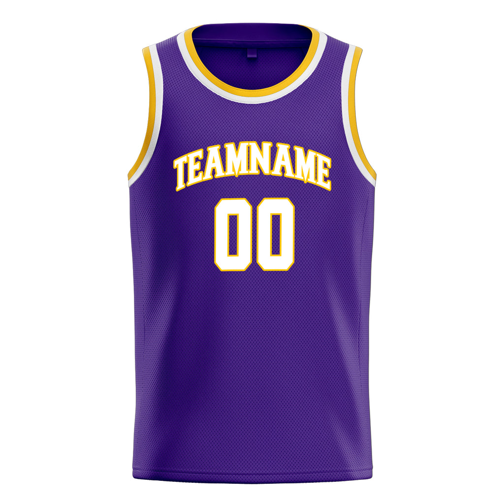 Personalized Purple & White Pinstripe Basketball Jersey