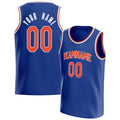 Personalized Royal & Orange Solid Color Basketball Jersey
