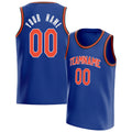 Personalized Royal & Orange Solid Color Basketball Jersey
