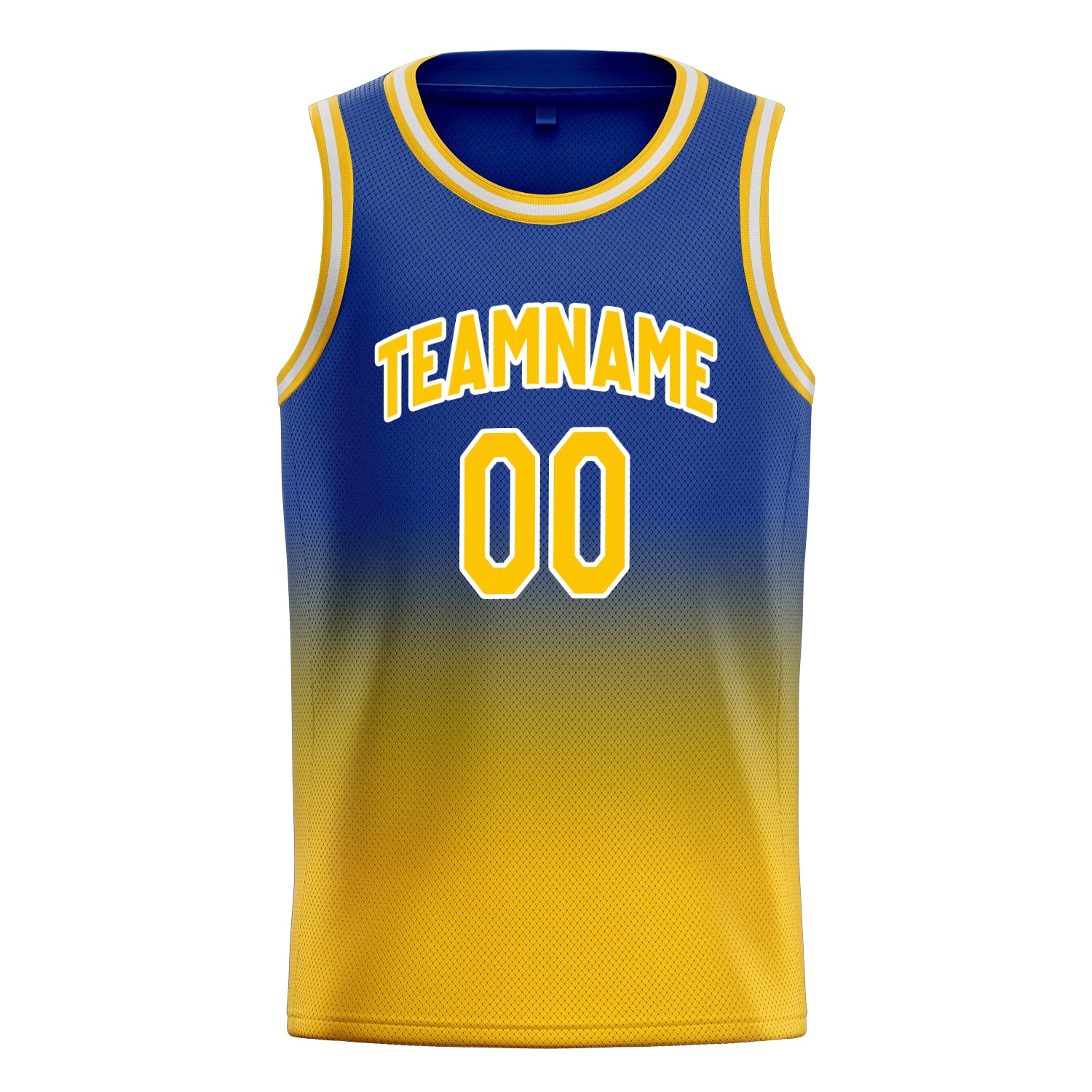 Personalized Royal & Gold Fade Basketball Jersey