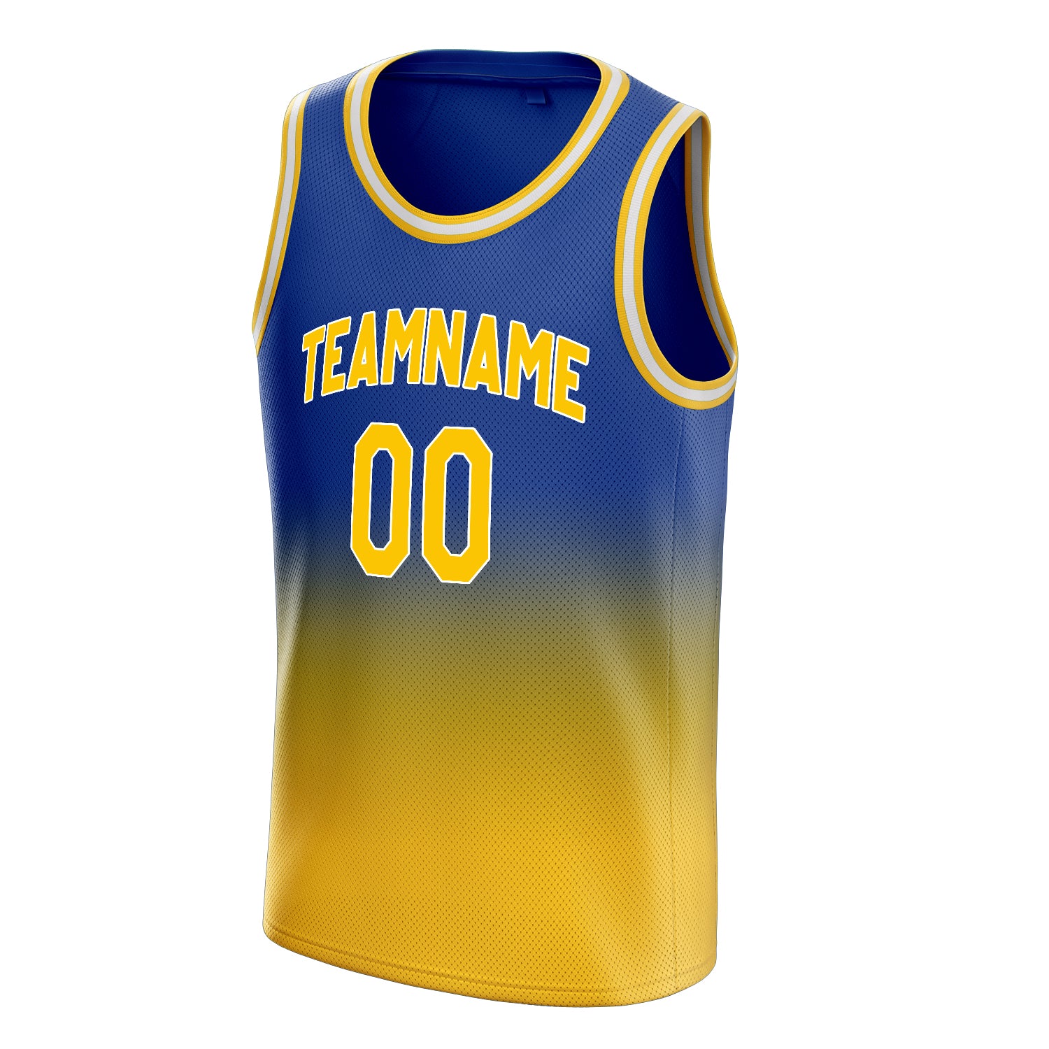 Personalized Royal & Gold Fade Basketball Jersey