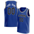 Personalized Royal & Black Solid Color Basketball Jersey