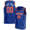 Personalized Royal & Orange Solid Color Basketball Jersey