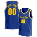 Personalized Royal & Gold Solid Color Basketball Jersey