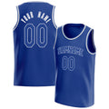 Personalized Royal & White Solid Color Basketball Jersey
