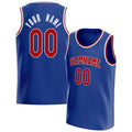 Personalized Royal & Red Solid Color Basketball Jersey