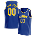 Personalized Royal & Gold Solid Color Basketball Jersey
