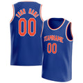 Personalized Royal & Orange Solid Color Basketball Jersey