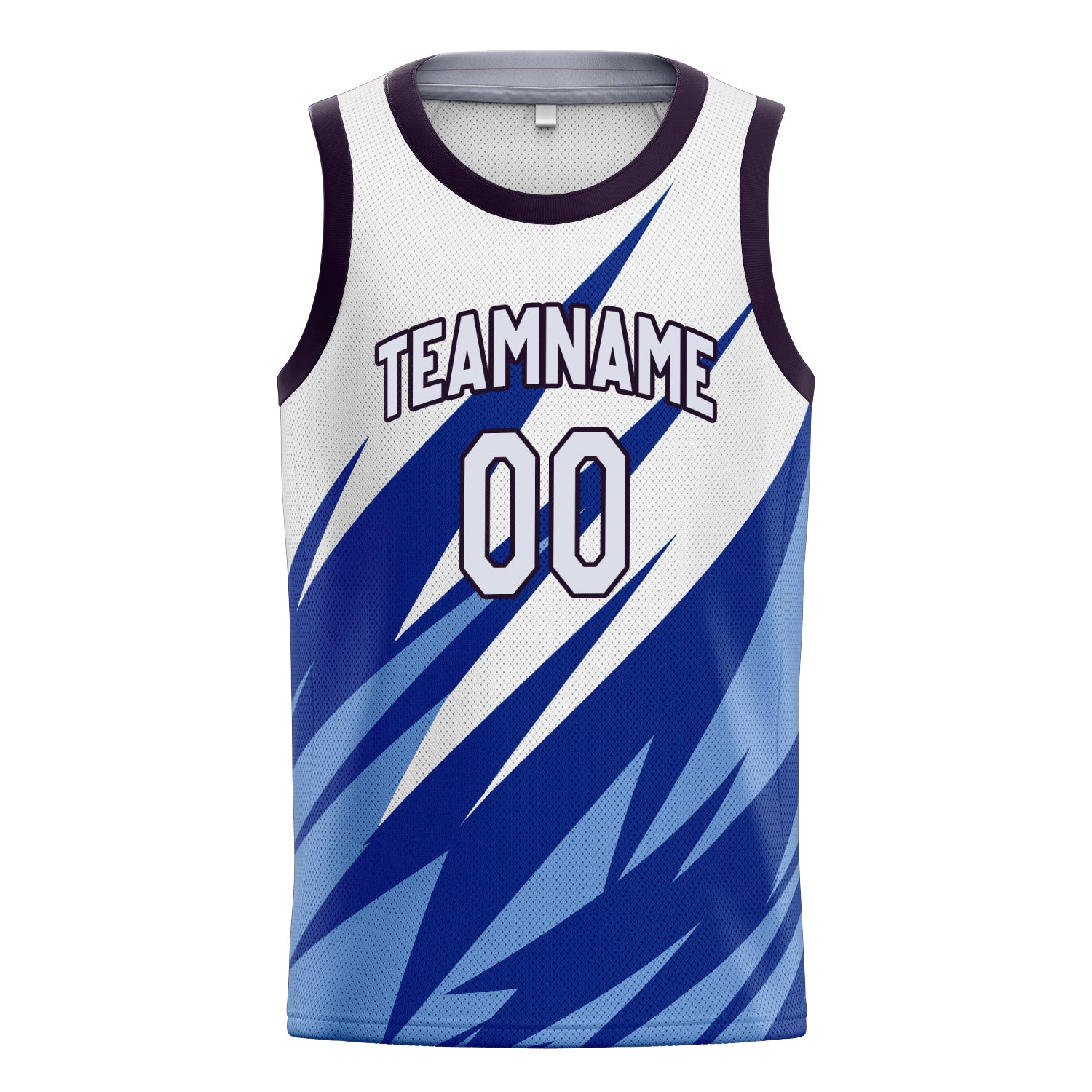 Personalized White & Black Sublimation Basketball Jersey